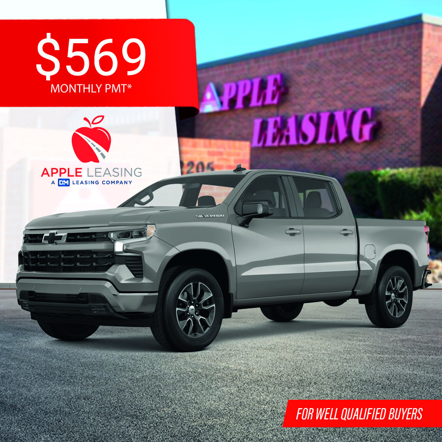 Dynamic front angle of the 2026 Chevrolet Silverado 1500 Crew Cab RST Select 4X2 truck featuring the sporty color-matched grille.