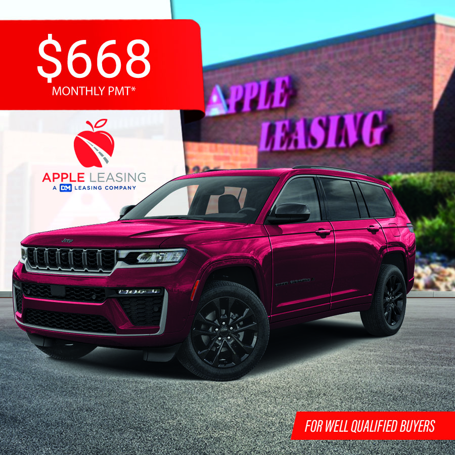 Elegant, three-row 2026 Jeep Grand Cherokee L Laredo Altitude 4X2 with sleek blacked-out appearance package accents.