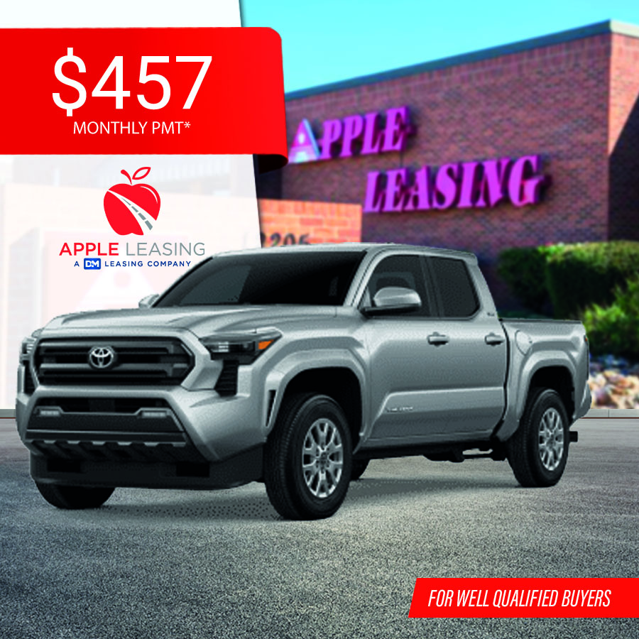 Athletic stance of the 2026 Toyota Tacoma SR5 Double Cab RWD featuring the aggressive, dark accents of the Blackout Package.