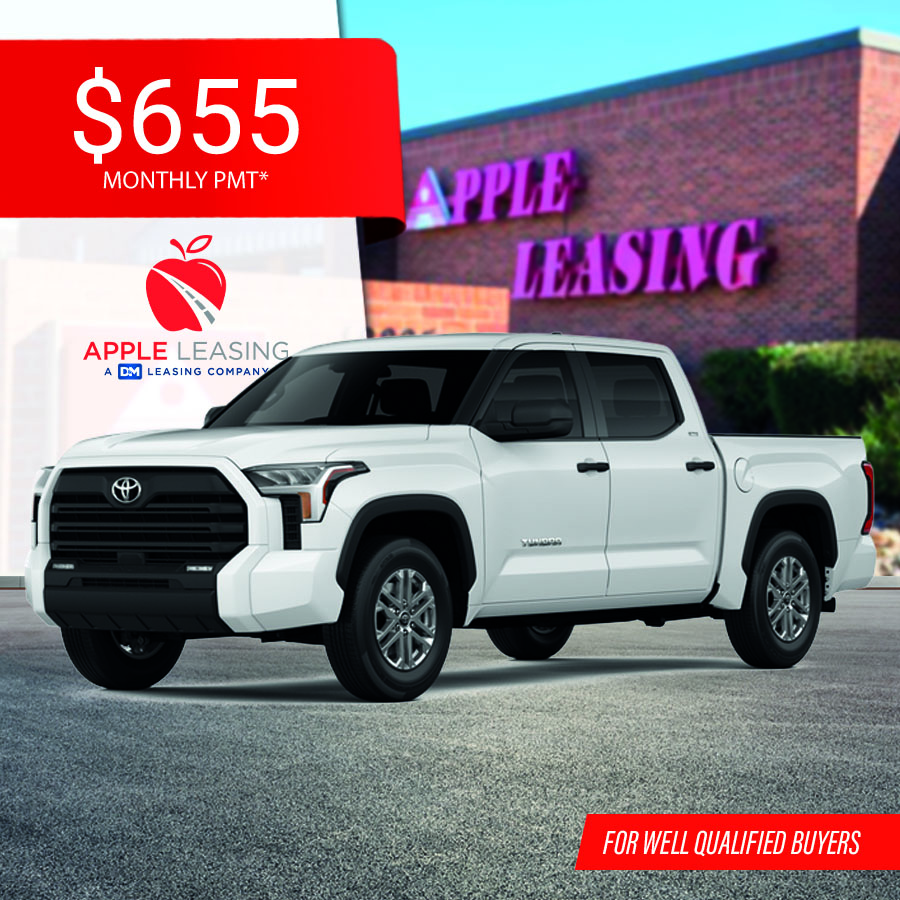 High-clearance 2026 Toyota Tundra Crew Max SR5 4WD riding on custom 20-inch black alloy wheels with the SX Package.